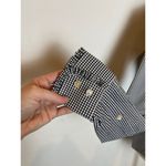 Peter Millar  Black And White Gingham Long Sleeve Button Down Ruffle Trim Top XS‎ Photo 7