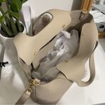 Cuyana new  16” leather system tote bag work career casual purse with strap STONE Photo 5