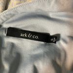 Ark & Co. small cream colored romper with blue animal print Photo 2