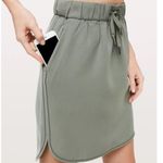 Lululemon  Athletica Green On The Fly Woven Skirt size 4 olive green skirt​​ Photo 1