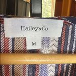 Hailey & Co. Colorful Floral Long Sleeve Blouse Teal Blue Size Medium Oversized Photo 1