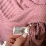 Wild Fable Women's Long Sleeve Cozy Rib T-Shirt Raw Hem Pink Size XXL Photo 2