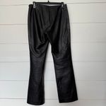Nicole Miller  Women’s 8 Black 100% Leather Pants Flare Photo 2
