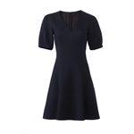 Rebecca Taylor Navy Stretch Textured Dress Size 2 Photo 4