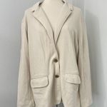 Aerie Large Cream Beige Fleece Blazer Cardigan Photo 0