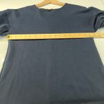 Massimo Dutti  Mini Shift Dress Womens Small Blue Puff Sleeve Back Tie & Zip Photo 11