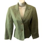 Talbots VTG 100% Irish Linen 2 Button Blazer Jacket Sz. 10P Lined Shoulder Pads Photo 1