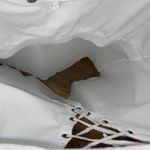 Hardly An Angel Biker Lace Up Tank Medium White Photo 7