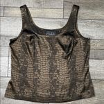 Alex Evenings  Tan and Black Snake Print Tank Top Photo 0