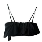 La Blanca Island Goddess Black Ruffle Bandeau Bra Bikini Swimsuit Top Size 16 Photo 5