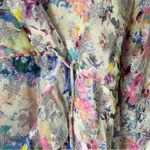 Rococo Sand NWTS Leila Silver Metallic Pink Blue Ruffle Mini Dress size large Photo 11