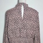 She + Sky Pink and Black Print Mini Dress Size Large Wedding Guest Dress Photo 8