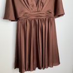 Mac Duggal  Dolman Sleeve Satin Cocktail Dress Drape Flowy Formal Size 8 New Photo 9