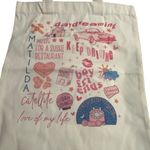 Tote Bag Graphic‎ Novelty White Colorful Daydreaming Music Restaurant Photo 1