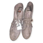 Merona  Boots Womens Ankle Booties Brown Suede Block Heels Lace Up Almond Toe Photo 2