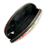 Betsey Johnson | Floral Striped Dome Zip Closure Lined Cosmetic Makeup Bag Photo 6