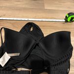 Shade & Shore  Ribbed Tie Front Cut Out One Piece Swimsuit Light‎ Lift Black 34C Photo 5