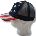 USA American Flag Hat OSFM Unisex Cap Trucker Hat America Stars And Stripes Hat Multiple Size One Size Photo 3