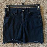 Canton Walker Black Denim Distressed Hem Jean Mini Skirt XS Festival Western Photo 0