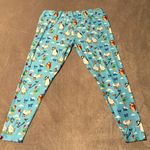 Disney Parks Leggings Womens Blue Pants Birds Soft Zazu Hei Hei Scuttle Size 1X Photo 1