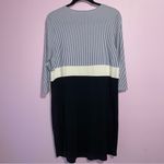 J Jill Soft Stretch Jersey Knit Midi Dress M Nautical ColorBlock Coastal Casual Black Size M Photo 6
