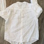 Matilda Jane  Good Hart Button-Up white lace trimmed Blouse preacher collar XS Photo 3