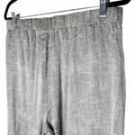 Eileen Fisher  Silk Drift Pants Wide Flare Crop Leg Pull On Gray White Medium Photo 8