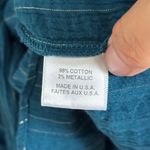 MISA Los Angeles Misa X Anthropologie Karyn Tiered Teal Blue Gold Metallic Midi Dress Size Medium Photo 7