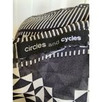 Circles and Cycles Womens Overpiece One Size Black Beige Geometric Open Front Black Photo 4