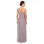 Donna Morgan ✨ 'Rachel' Ruched One-Shoulder Chiffon Lavender Sz 6 Gown✨ Photo 2