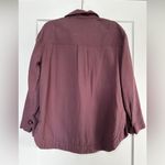 Madewell 100% Cotton Oversized Button Up Shirt Jacket Shacket Medium Mauve Pink Purple Photo 1