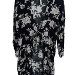 Spiritual Gangster Kimono Floral Robe Duster Cardigan Black & White OS Photo 9
