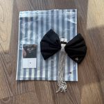 Lele Sadoughi NWT JET CRYSTAL KRISTINA CRYSTAL BOW BARRETTE Photo 2