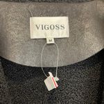 Vigoss NWOT Faux Shearling Open-front Jacket In Black Size Medium Photo 4