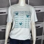 Happiest Place On Earth Distressed Graphic Tee Size Small White Photo 0