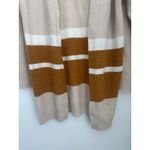 Sophie Rue  Womens Midi Cream/Brown Striped Cardigan Size Medium Photo 3