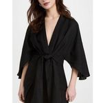 Significant Other Lola Batwing Sleeve Plunging Neck Mini Dress Black Womens US 6 Photo 2