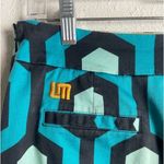 Loudmouth Golf Ladies Skort Size 8 Geometric Print Teal Blue Skirt Outdoor Prep Photo 2