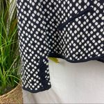 Talbots Black & White Print Knit Button Up Cropped Cardigan Sweater PS S Photo 2