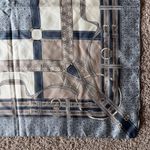 Veritas City Wear Brown Equestrian Bridle Buckle Geometric Dot Neck Scarf NEW Photo 1