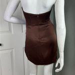 ZARA Brown Satin Corset w/Mock Wrap Attached Skirt Sold Out Size Medium Photo 7
