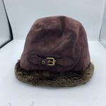 Eric Javits Vail Winter Hat In Brown Suede Water Repellent Adjustable Size Photo 1