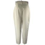 ZARA Women's White High Waisted Pleated Tapered Trousers Dress Pants Size S Photo 2