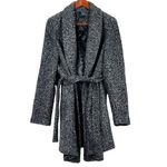 The Limited ‎ Tie Belt Waist Knit Wool Blend Trench Coat Size L NWT Photo 6