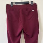 FIGS Zamora Jogger Scrub Pants Burgundy Size Medium Petite Photo 7