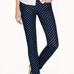 J.Crew  Blue Toothpick White polka dot skinny blue jeans 26 pants RARE HTF Photo 7