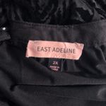 Velvet Burnout Blouse 2X Witchy Sheer Accent Dark Boho Unique Black Photo 7