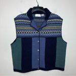 Christopher & Banks Vintage  100% wool sweater vest button front women’s size XL Photo 0