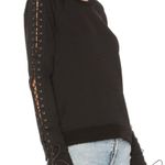 Pam & Gela Lace-Up Sweatshirt Photo 1