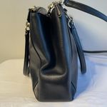 Coach Christie Crossgrain Leather Carryall Shoulder Bag in Black - Preowned Photo 3